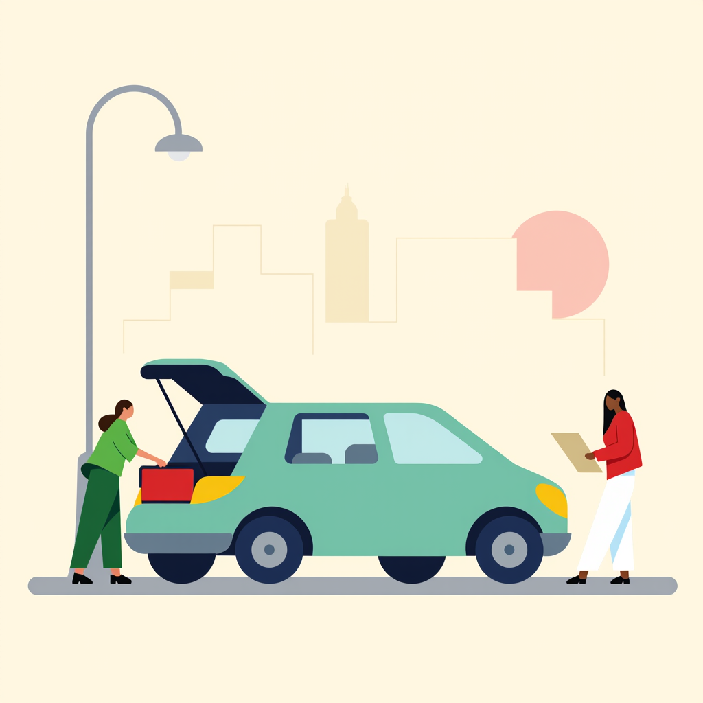 create a illustration of car