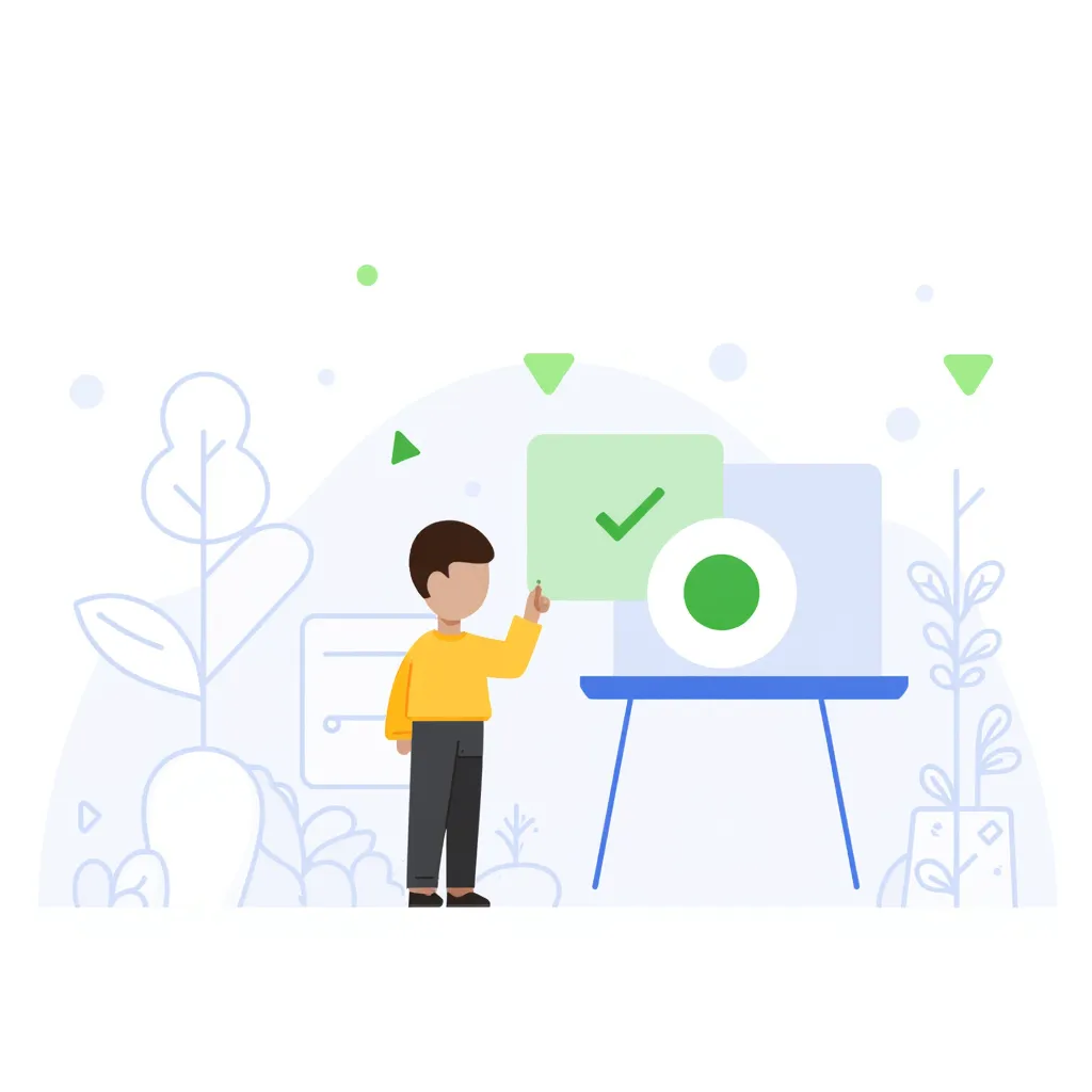 consistent illustration style, same character design, soft pastel color palette, minimal SaaS product illustration, rounded shapes, clean UX style
Modern flat illustration of a person celebrating successful job application submission, showing success checkmark, confetti or subtle celebratory elements, mobile or desktop UI with ‘Application Submitted’ state, minimal and clean design, soft color palette, friendly human character, simple shapes, UX success screen illustration, white or light background