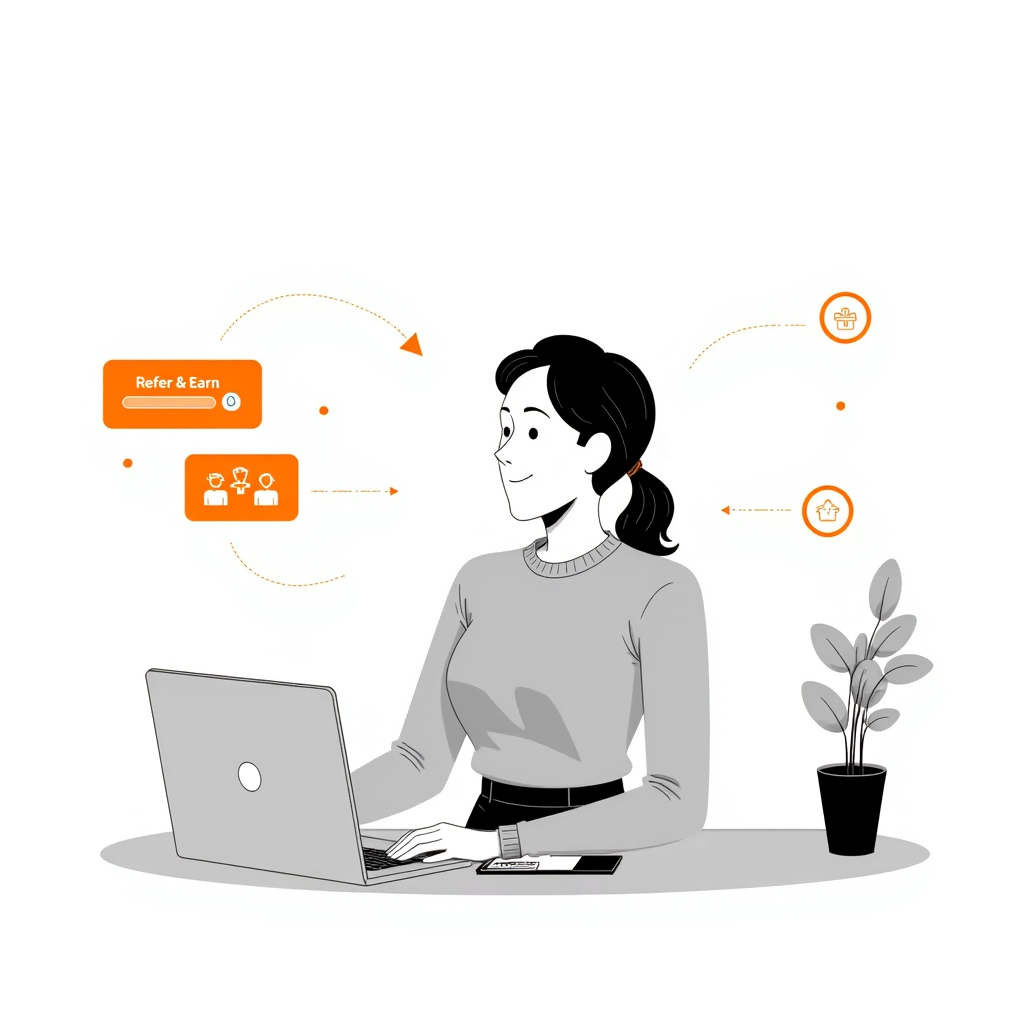 Referral section
Refer and earn with Prefr referrals.
an illustration showing refferal