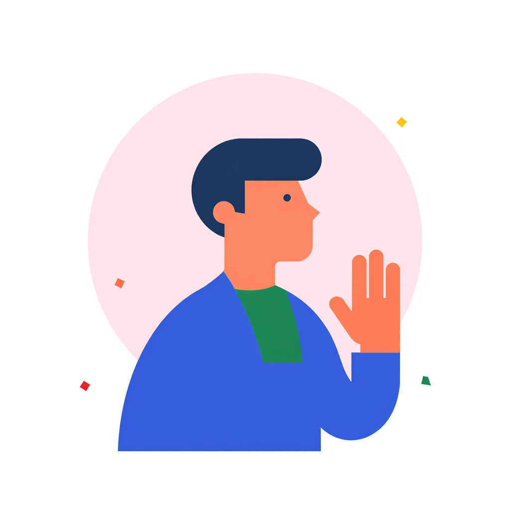 A clean, minimalist avatar illustration for a male user profile