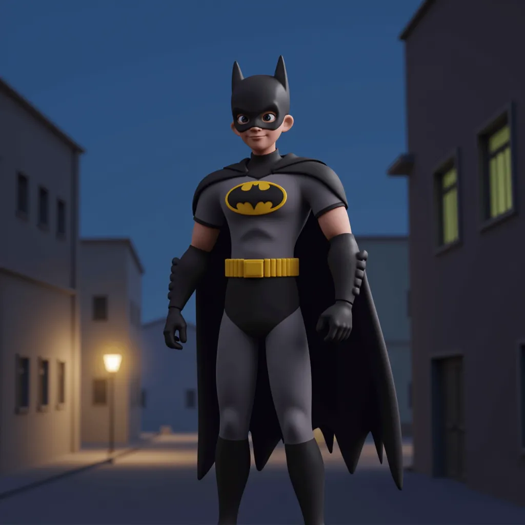 buatlah ranggi rahimul insan seorang dosen di FPP UNP  menjadi batman  ilustrasi gambarnya