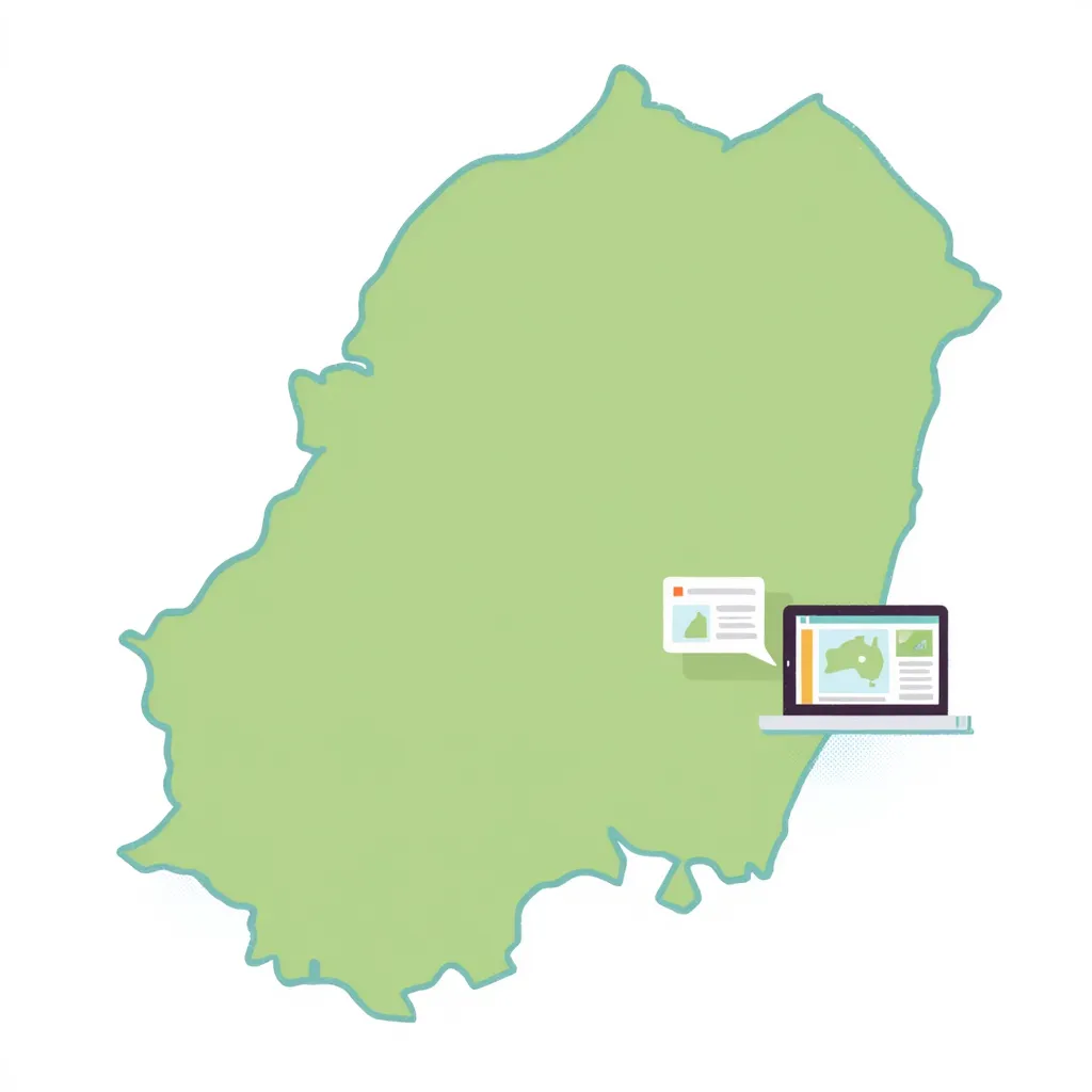 Flat 2D illustrated map of [COUNTRY NAME] showing only the country silhouette and internal state/region border lines. Minimalist design. Single flat color fill for the land (soft muted green or sage). Thin dark border lines for state/region divisions. No landmarks, no icons, no trees, no decorations, no animals, no buildings, no cultural elements, no textures, no grain, no gradients. Clean vector look. Top-down view. Accurate country shape with correct internal administrative boundaries. Solid white or light cream background. Simple, clean, minimal. Suitable for mobile app UI at small sizes. High resolution.