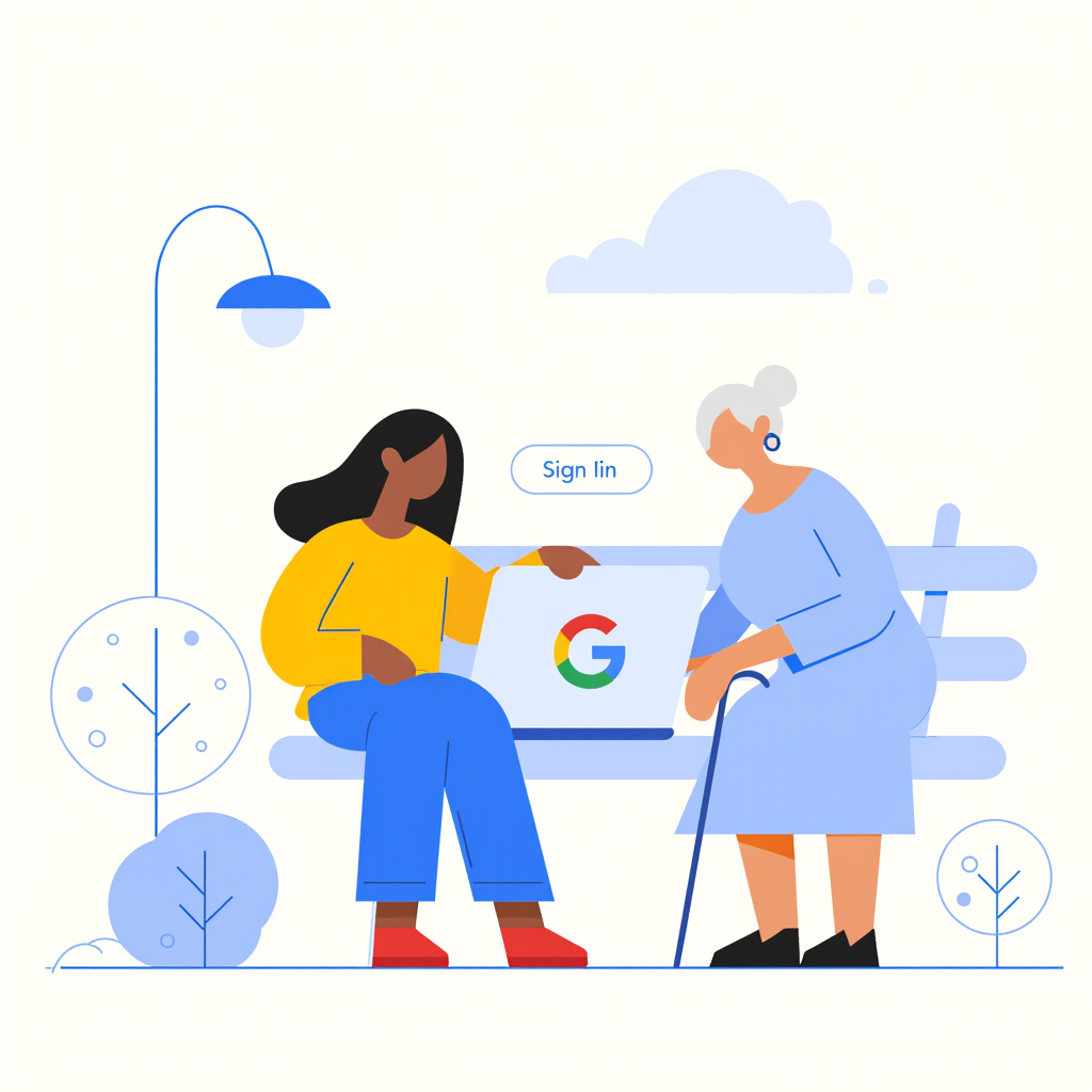 Create a Google site sign in illustration
